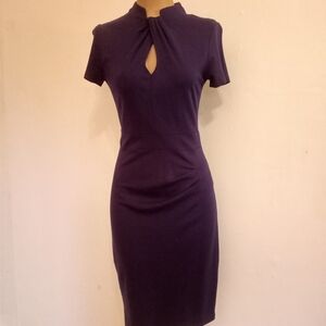 Elegant Purple Midi Dress for Women
